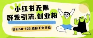 小红书一天引流一二百创业粉技术 可引全行业精准粉玩法【揭秘】，大佬商机网