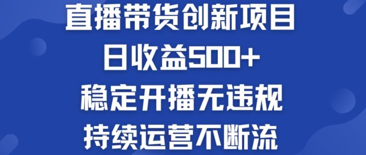 淘宝无人直播带货创新项目：日收益500+  稳定开播无违规  持续运营不断流【揭秘】，大佬商机网