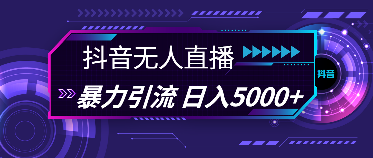 （11709期）抖音无人直播，暴利引流，日入5000+，大佬商机网