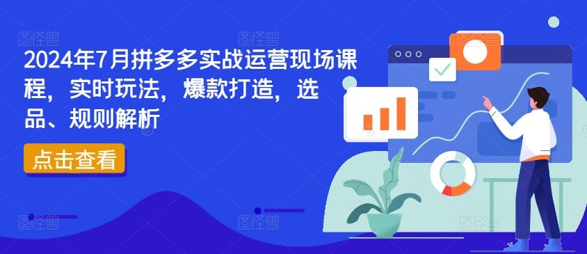2024年7月拼多多实战运营现场课程，实时玩法，爆款打造，选品、规则解析，大佬商机网