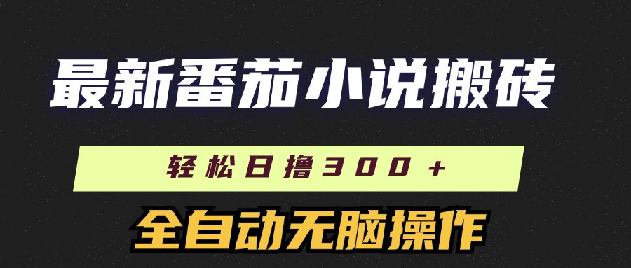 （11904期）最新番茄小说搬砖，日撸300＋！全自动操作，可矩阵放大，大佬商机网