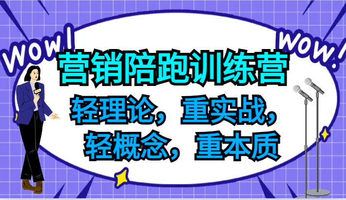 营销陪跑训练营，轻理论，重实战，轻概念，重本质，适合中小企业和初创企业的老板，大佬商机网
