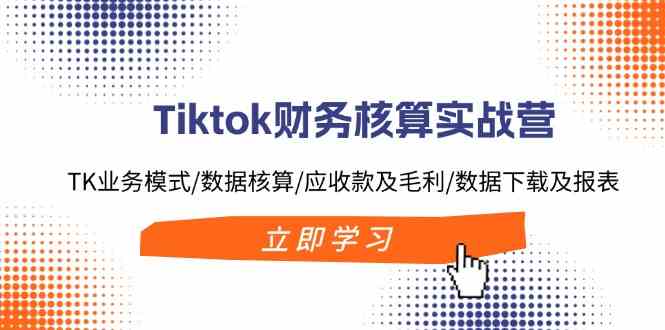 Tiktok财务核算实战营：TK业务模式/数据核算/应收款及毛利/数据下载及报表，大佬商机网