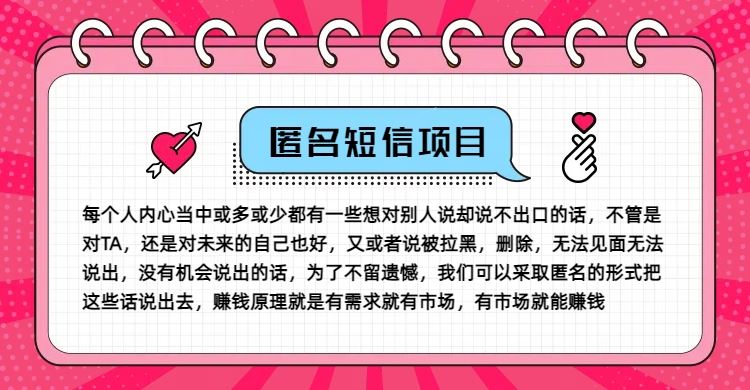 冷门小众赚钱项目，匿名短信，玩转信息差，月入五位数【揭秘】，大佬商机网