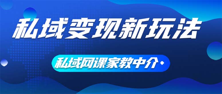 （12089期）私域变现新玩法，网课家教中介，只做渠道和流量，让大学生给你打工、0…，大佬商机网