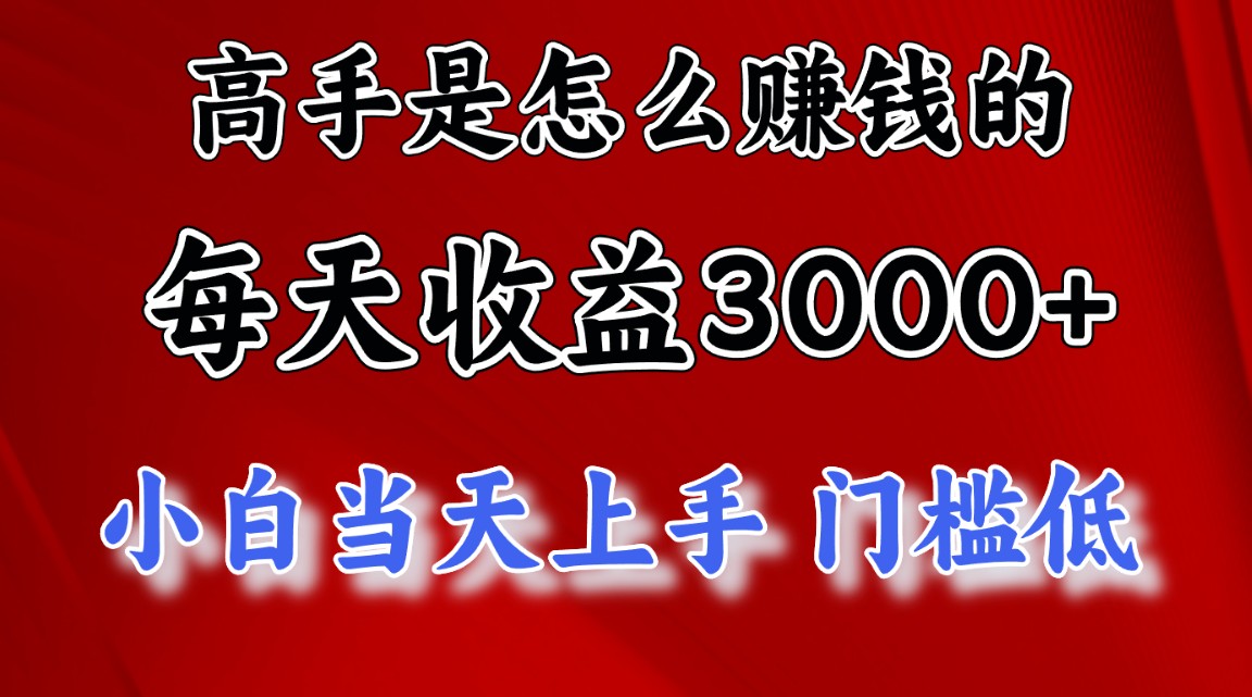 （12144期）1天收益3000+，月收益10万以上，24年8月份爆火项目，大佬商机网