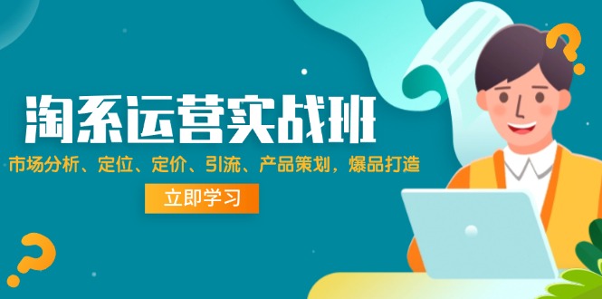（12186期）淘系运营实战班：市场分析、定位、定价、引流、产品策划，爆品打造，大佬商机网