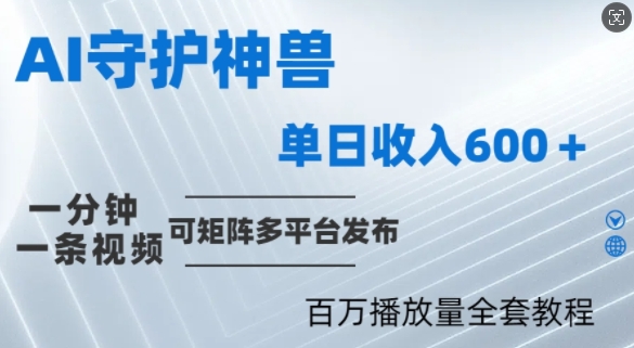 制作各省守护神，100多W播放量的视频只需要1分钟就能完成【揭秘】，大佬商机网