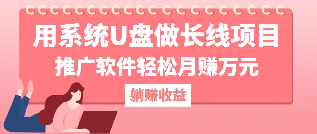 用系统U盘做长线项目，推广软件轻松月赚万元(附制作教程+软件，大佬商机网