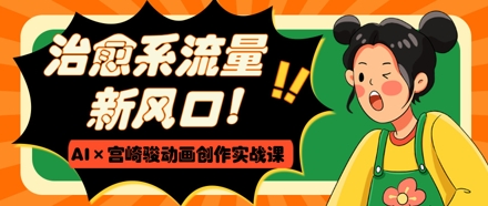 治愈系流量新风口，AI+宫崎骏动画创作实战课，从0到1打造爆款视频大佬商机网-专注分享网络创业落地实操项目 – 全网首发_大佬永远不会提到的创业项目网站大佬商机网